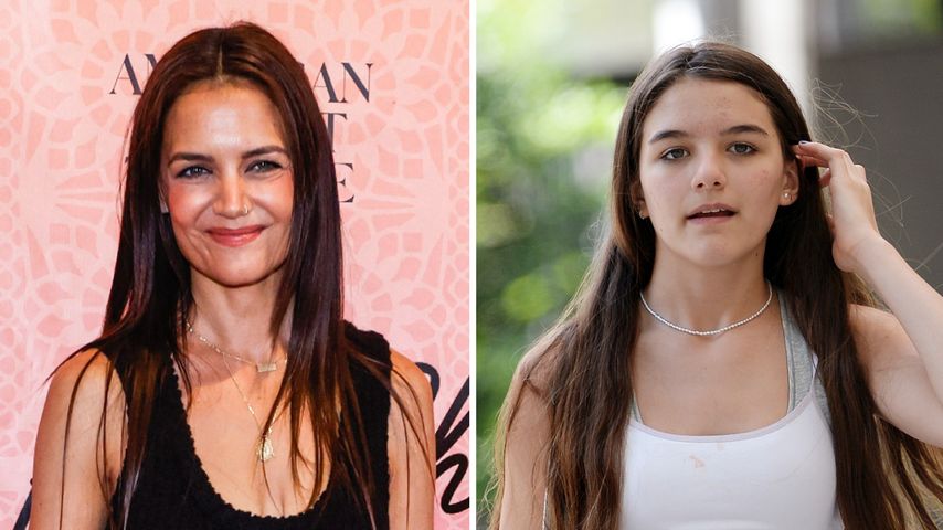 Katie Holmes und ihre Tochter Suri spazieren durch New York