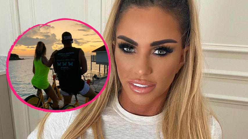 Nach Knochenbrüchen: Katie Price fährt erstmals wieder Rad