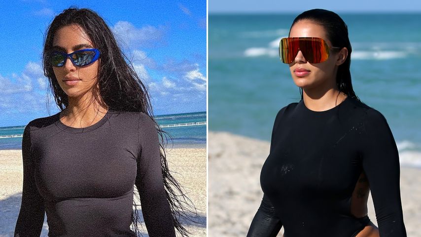Das ist nicht Kim! Kanyes Neue im Mini-Badeanzug am Strand