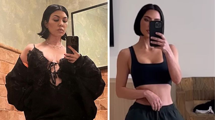 Kopiert Kim Kardashian mit diesem Look Schwester Kourtney?