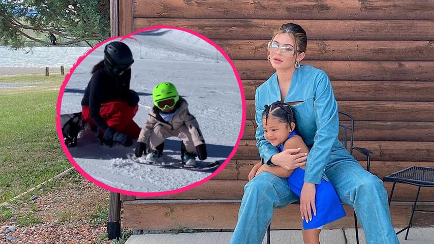 Putzig! Kylie Jenners Tochter Stormi auf Snowboard unterwegs