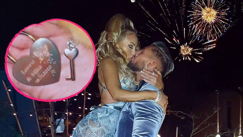 Romantisch: Mike Heiter überrascht Laura mit Liebesschloss