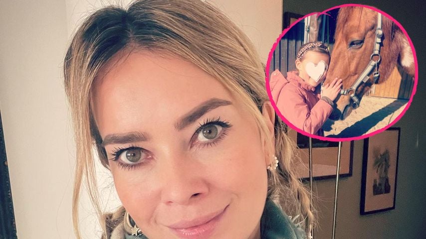 Süß! Tochter besucht Laura Osswald während Dreharbeiten