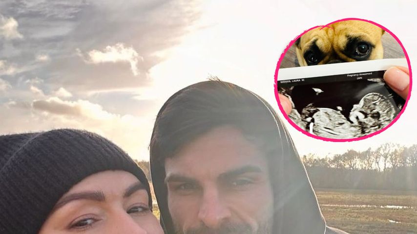 Laura Woods und Adam Collard werden zum ersten Mal Eltern
