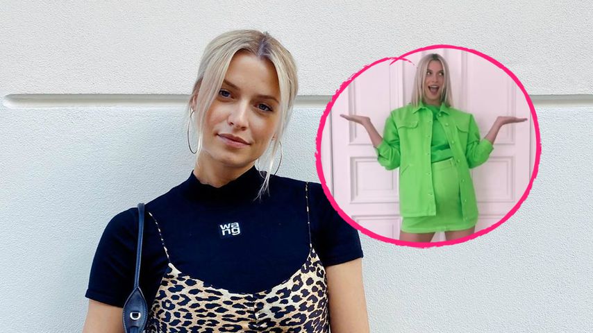 Bunter Clip: Lena Gercke zeigt Babybauch in coolen Looks!