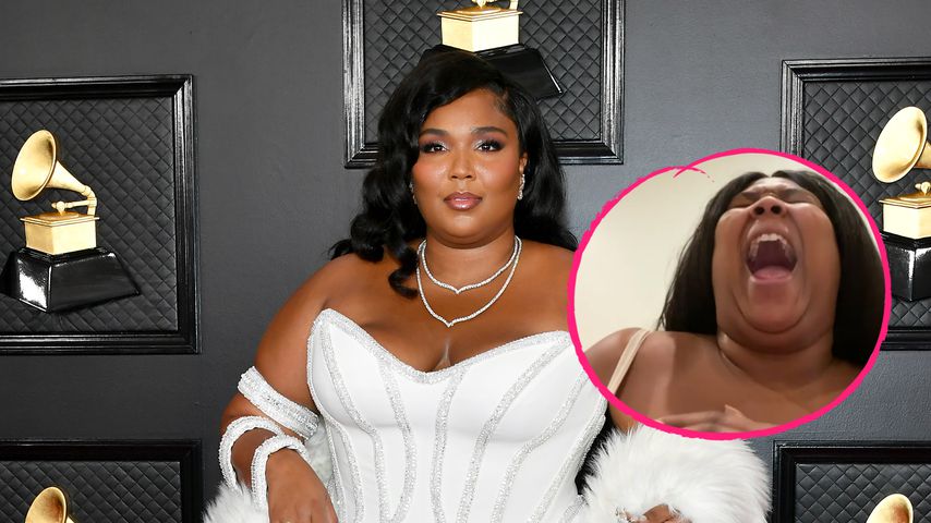 Autsch! Lizzo reißt sich einen Nippel-Sticker von der Brust