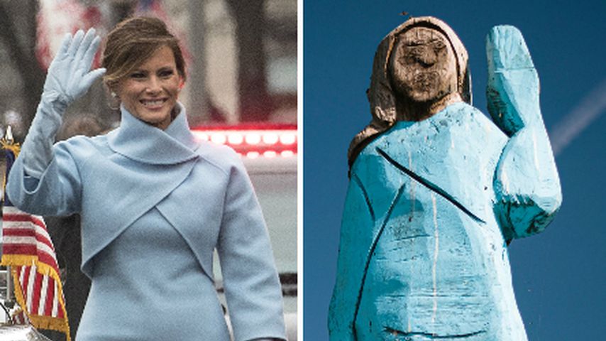 Skurriles Holzmännchen: Melania Trump wird Statue gewidmet