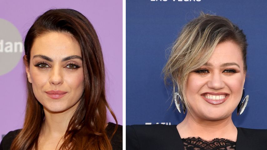 Mila Kunis und Kelly Clarkson flunkern ihren Nachwuchs an