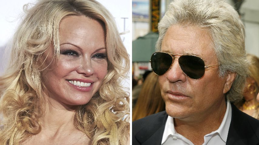 Collage: Pamela Anderson und Jon Peters