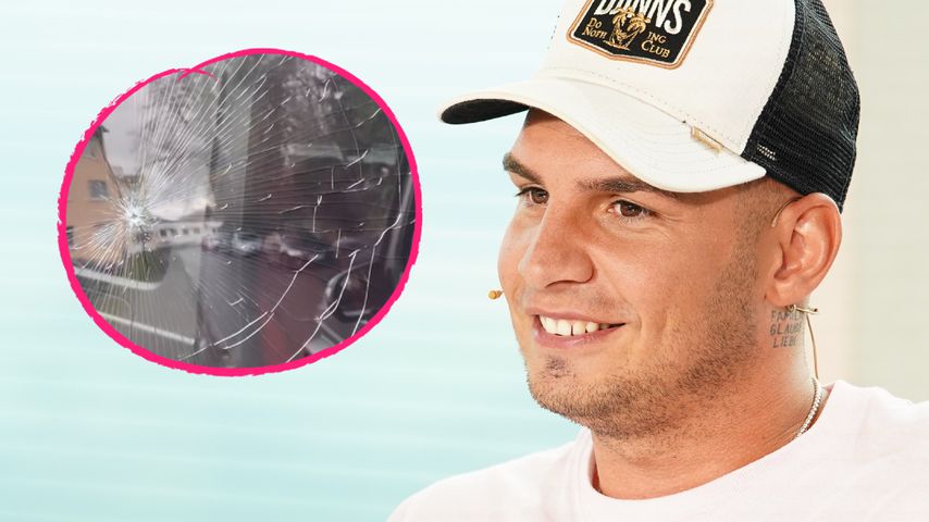 Demolierte Scheibe: Pietro Lombardis Auto wurde fast geklaut