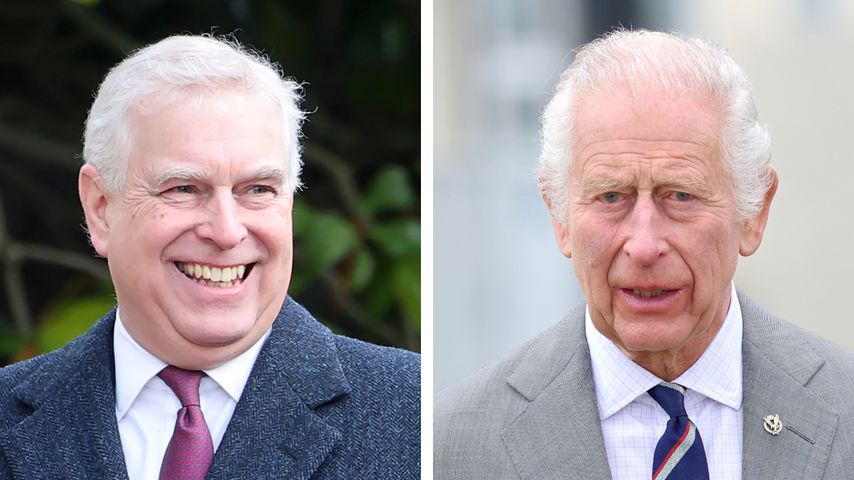 Collage: Prinz Andrew und König Charles