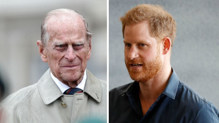 Collage: Prinz Philip und Prinz Harry