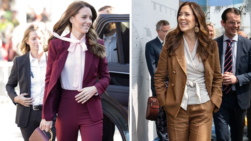 Prinzessinnen des Stils: Kate und Mary lieben fesche Anzüge!