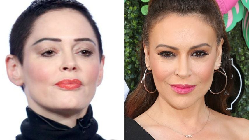 Collage: Rose McGowan und Alyssa Milano