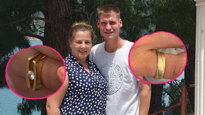 Auf Babyfoto: Sarafina und Peter Wollny zeigen ihre Eheringe