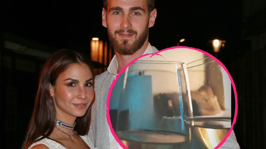 Love-Date: Sila Sahin und ihr Samuel mit Sekt im Whirlpool