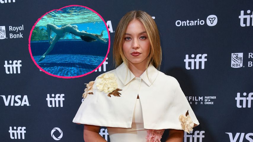 Collage: Sydney Sweeney, Schauspielerin