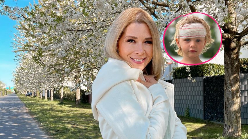Platzwunde: Tanja Szewczenkos Sohn Leo (3) hatte Unfall