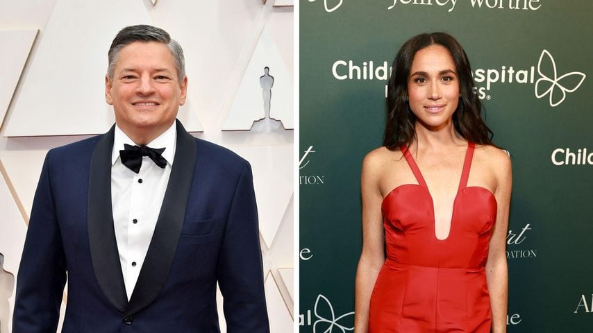 Collage: Ted Sarandos und Herzogin Meghan