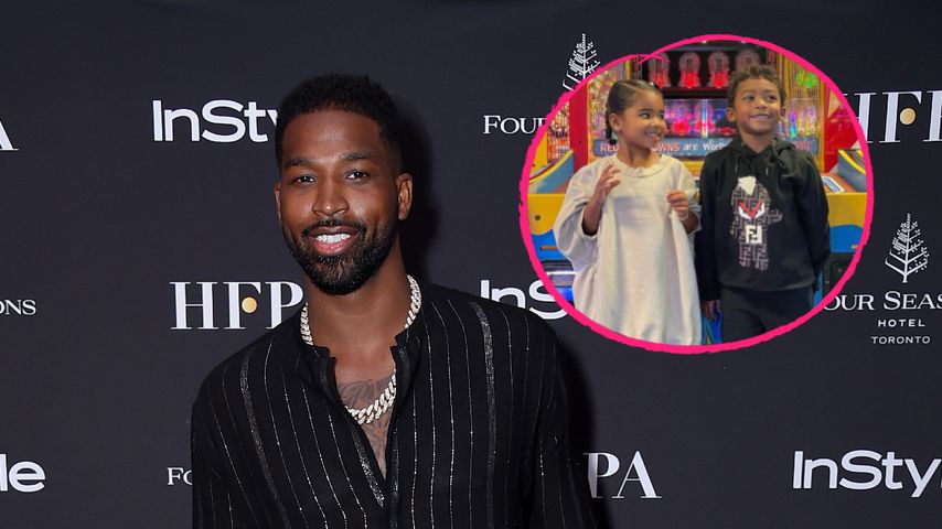 Rar! Hier zeigt Tristan Thompson seine Kids True und Prince