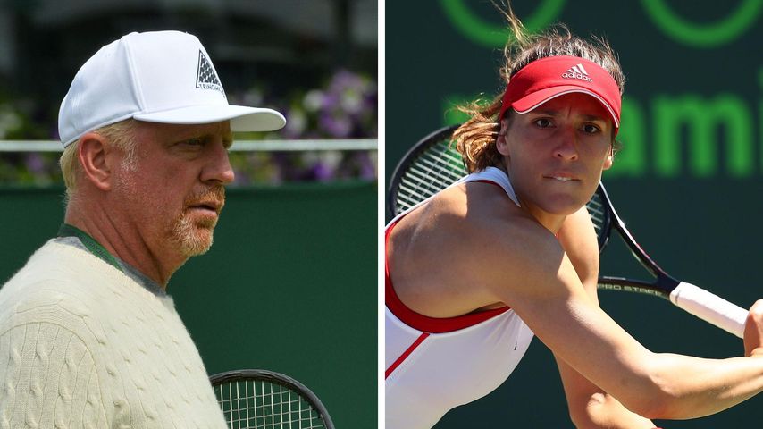 Collage: Boris Becker und Andrea Petković