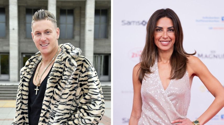 Nervös: Calvin Kleinen trifft auf seine Traumfrau Jana Azizi