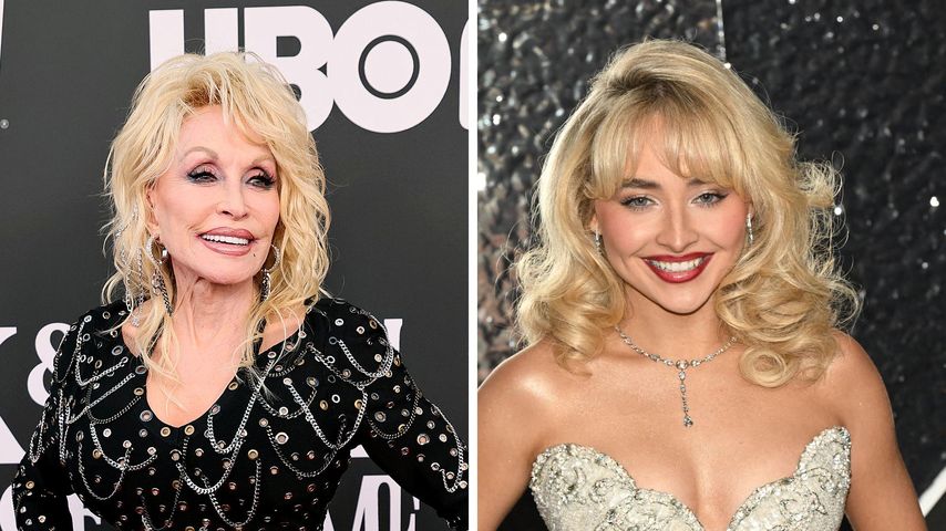 Collage: Dolly Parton und Sabrina Carpenter, Sängerinnen
