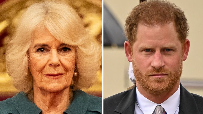 Collage: Königin Camilla und Prinz Harry