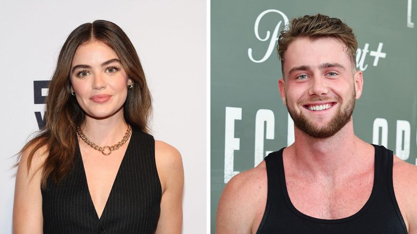 Collage: Schauspielerin Lucy Hale und Reality-TV-Darsteller Harry Jowsey