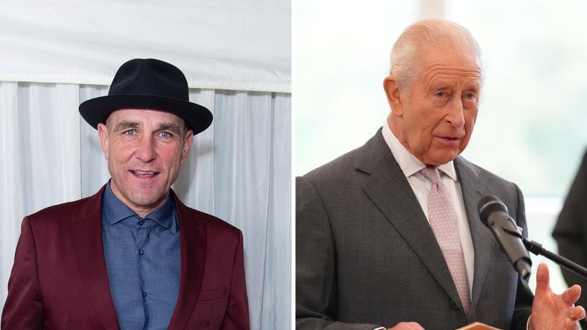 Collage: Vinnie Jones und König Charles III.