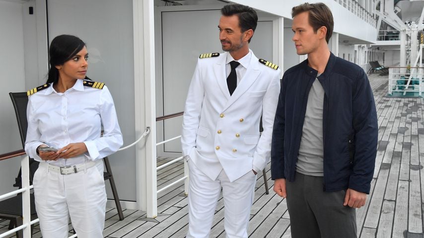 Collien Ulmen-Fernandes, Florian Silbereisen und Marlon Boess in "Das Traumschiff"