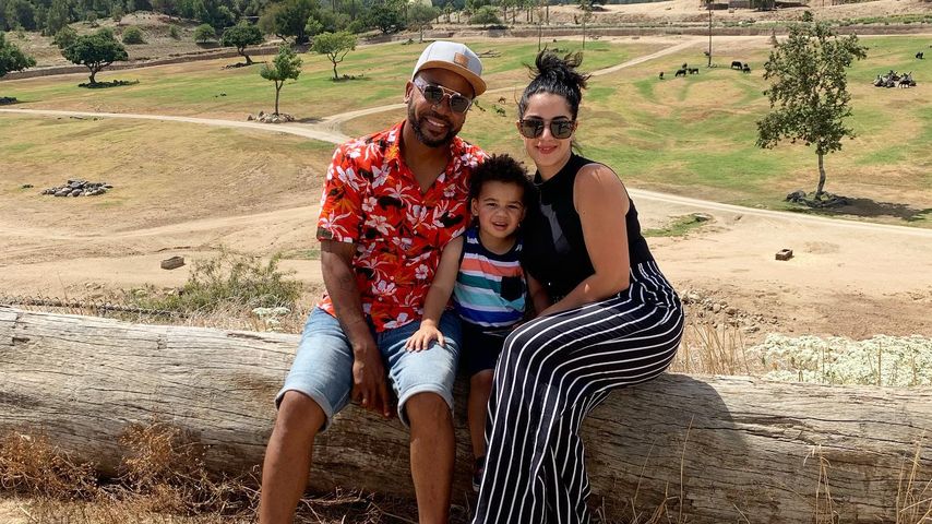 Columbus Short mit seiner Frau Aida und ihrem Sohn