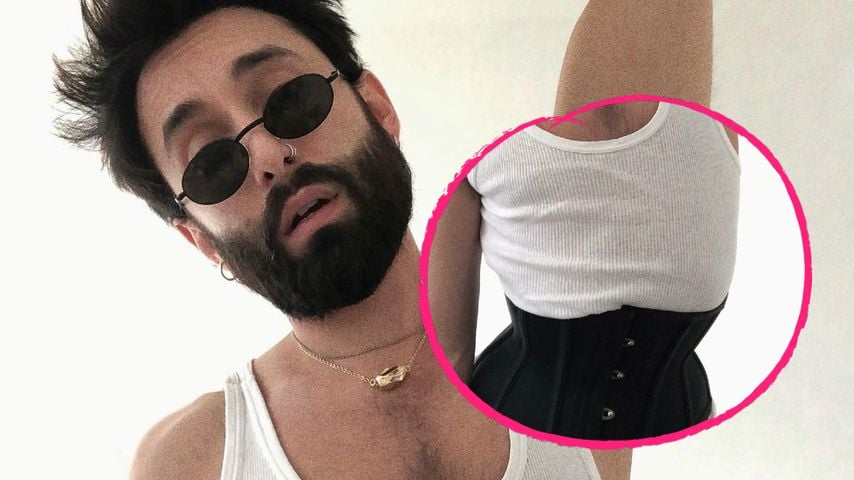 Schmale Taille: Conchita Wurst posiert als Tom im Korsett