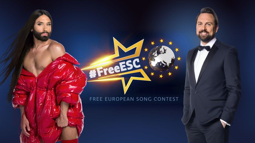 Conchita Wurst und Steven Gätjen für den #FreeESC