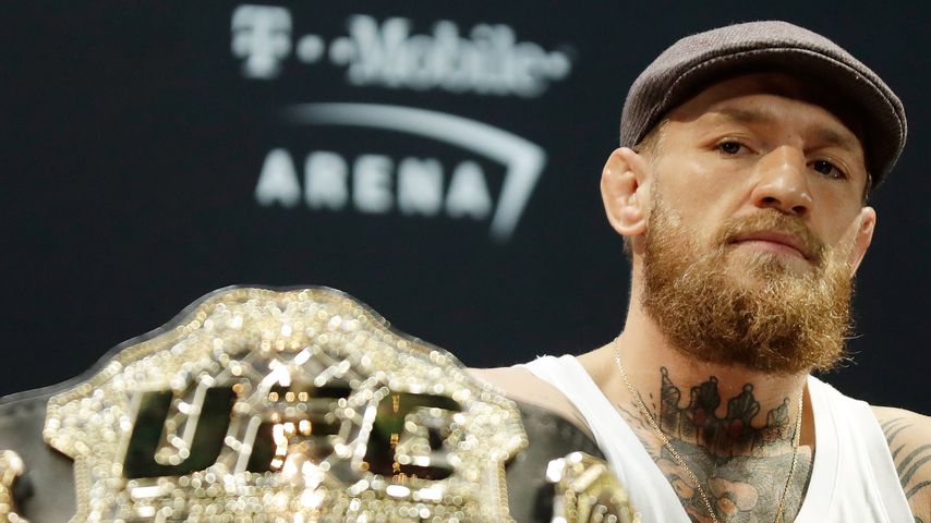 Conor McGregor auf einer Pressekonferenz in Las Vegas, 2018