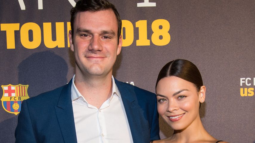 Cooper und Scarlett Hefner bei der FC Barcelona Welcome Party