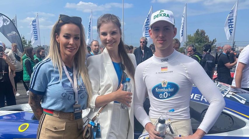 Cora Schumacher mit Sohn David und dessen Freundin
