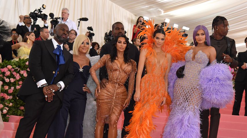 Corey Gamble, Kris Jenner, Kanye West, Kim Kardashian, Kendall Jenner, Kylie Jenner und Travis Scott
