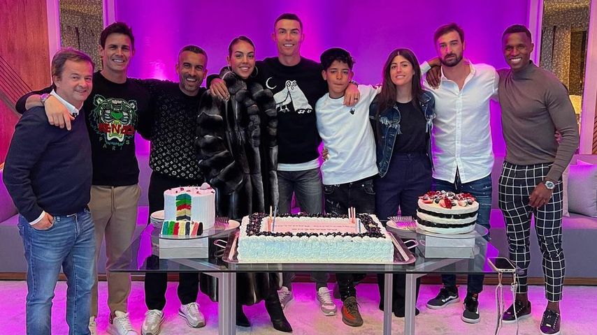 Cristiano Ronaldo (m.) an seinem Geburtstag