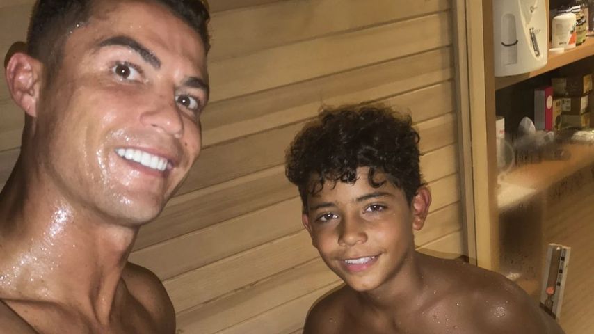 Cristiano Ronaldo mit seinem Sohn Cristiano Jr.