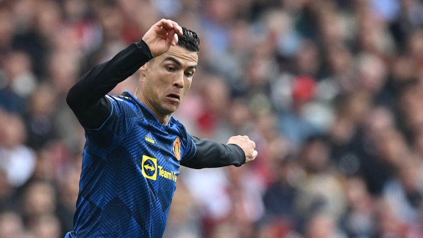 Cristiano Ronaldo beim Premier-League-Spiel FC Arsenal gegen Manchester, April 2022