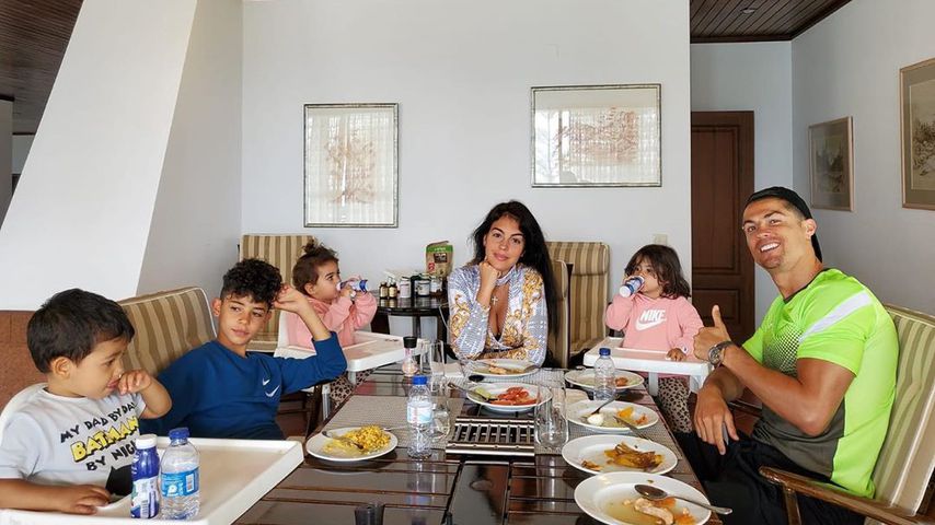 Cristiano Ronaldo und seine Familie im April 2020