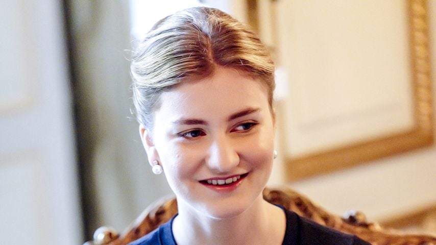 Crown Princess Elisabeth beim Treffen am Rande des königlichen Empfangs im Schloss Laeken