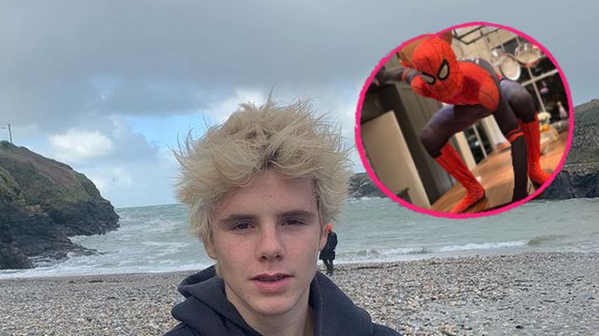 Riesen Marvel-Fan: Cruz Beckham als Spider-Man unterwegs