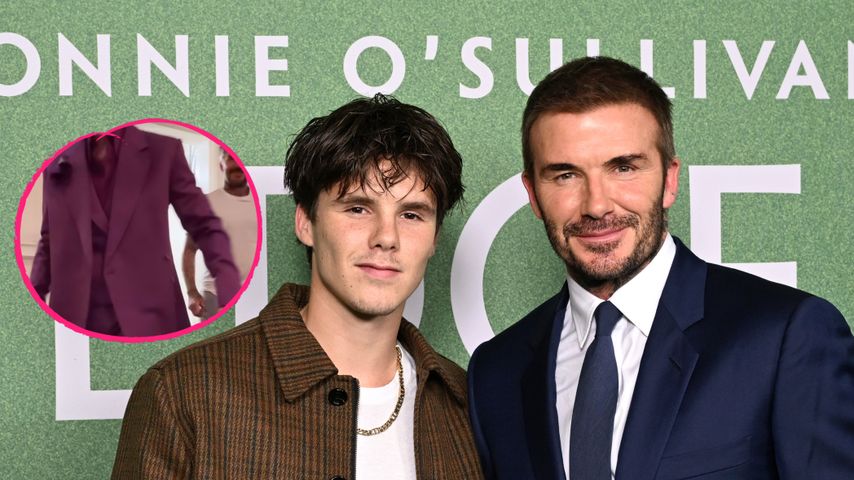 Ganz der Papa: Cruz Beckham trägt Davids lilafarbenen Anzug!