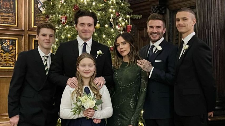 Cruz, Brooklyn, Harper, Victoria, David und Romeo Beckham