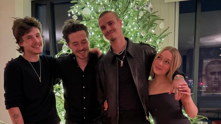 Cruz, Brooklyn, Romeo und Harper Beckham an Weihnachten 2024