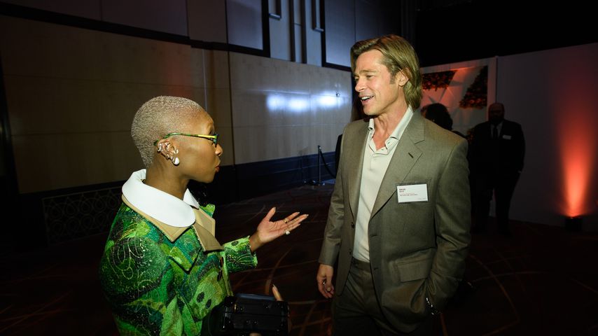 Cynthia Erivo und Brad Pitt beim Lunch für Oscar-Nominierte
