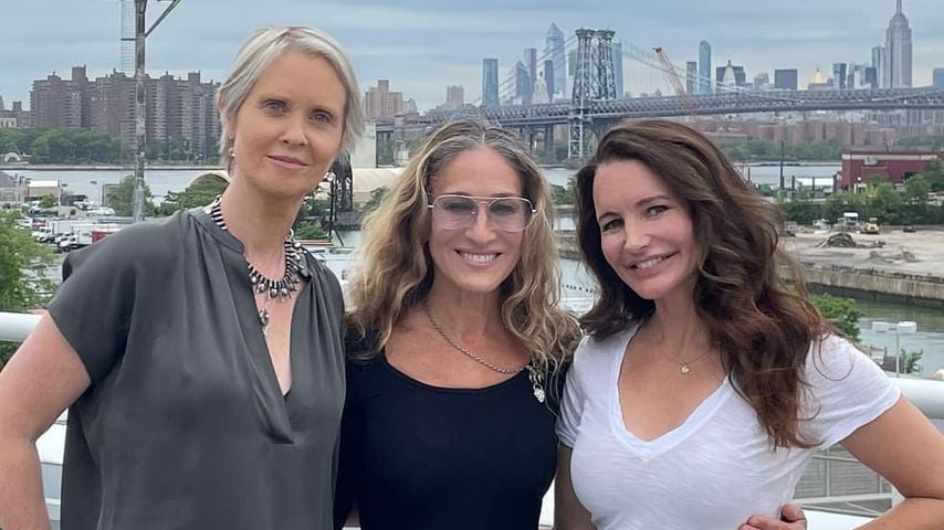 Cynthia Nixon, Sarah Jessica Parker und Kristin Davis im Juni 2021