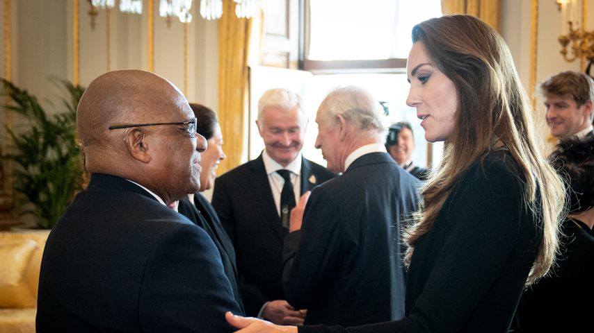 Cyril Errol Melchiades Charles, Gouverneur von St Lucia und Prinzessin Kate im September 2022
